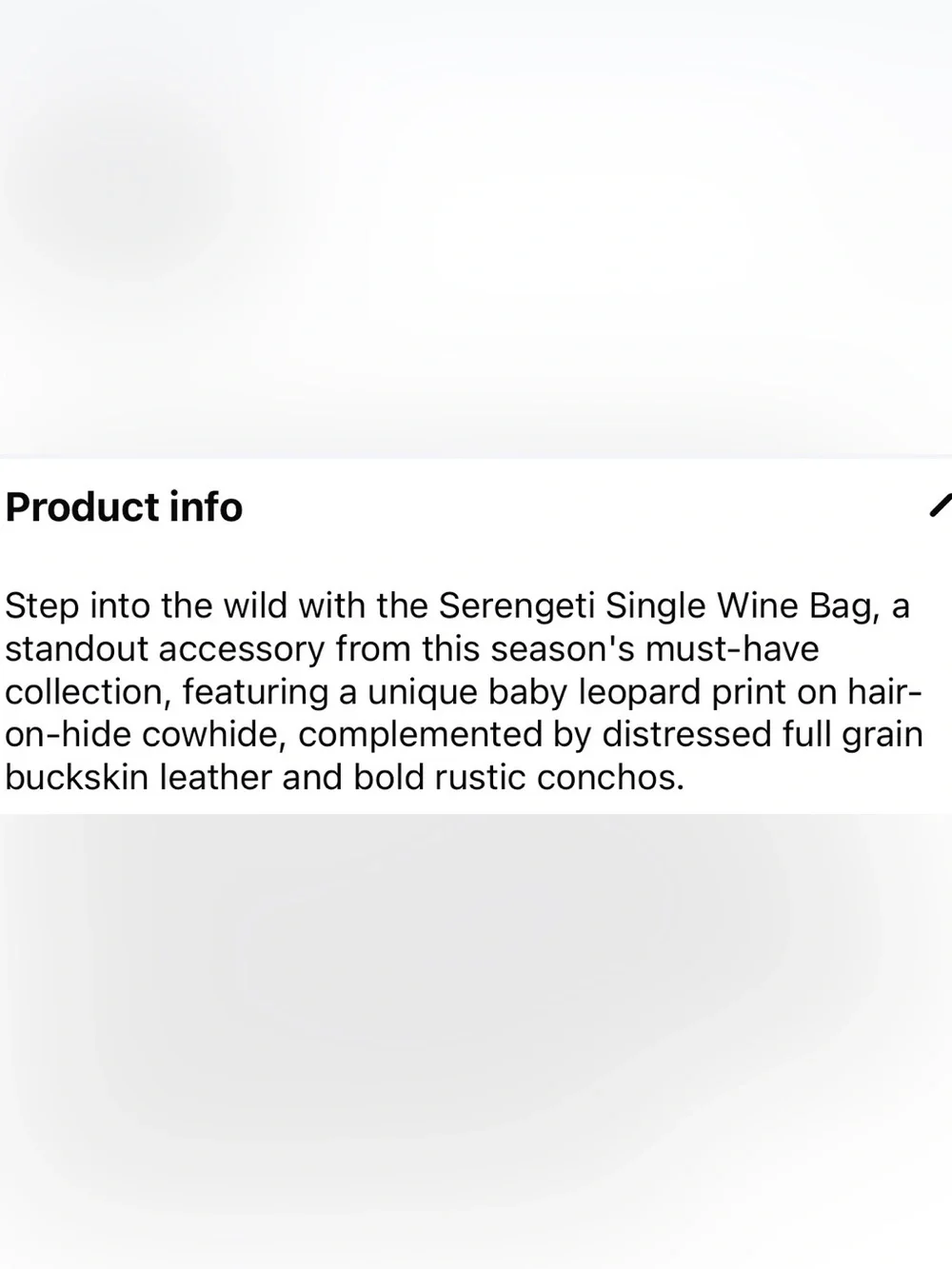 NWT - STS Ranchwear Serengeti Single Wine Bag